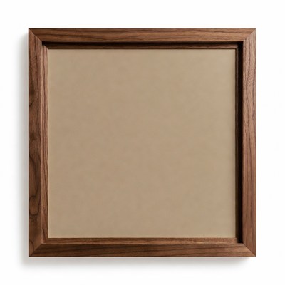 Empty Brown Wooden Picture Frame