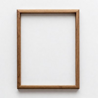 Empty Wooden Picture Frame