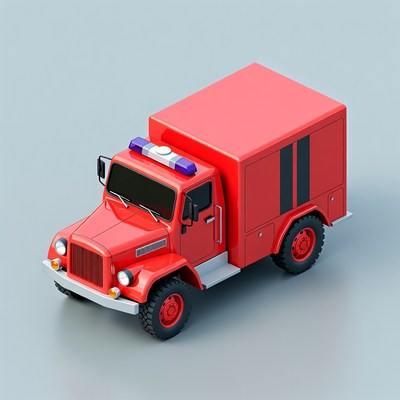 Red Fire Truck Illustration