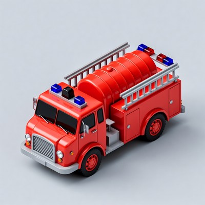 Red Fire Truck Illustration