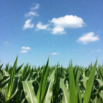 Corn Field Under Blue Sky
