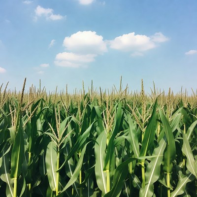 Corn Field Under Blue Sky
