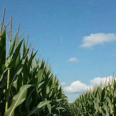Corn Field Under Blue Sky