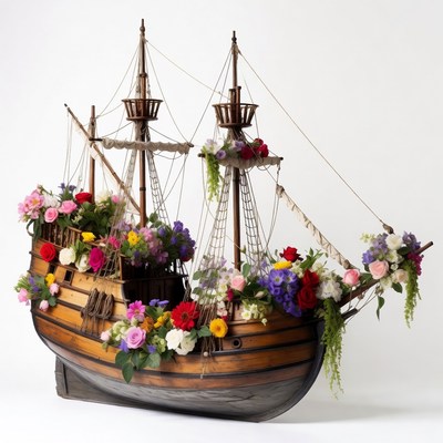 Flower Ship Model