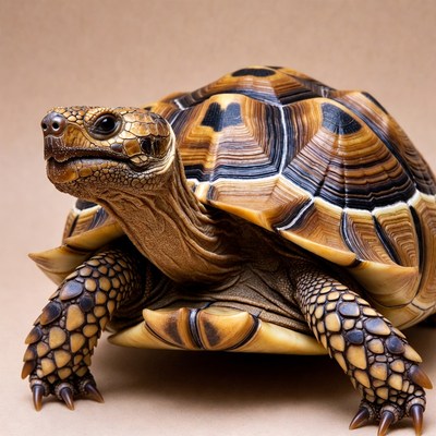 Radiated Tortoise on Neutral Background