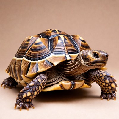 Radiated Tortoise on Neutral Background