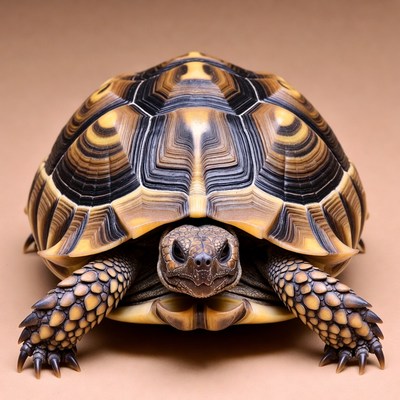 Radiated Tortoise on Neutral Background