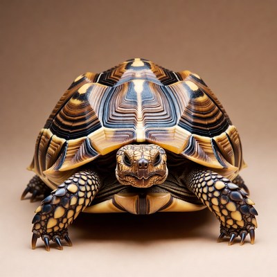 Radiated Tortoise on Neutral Background