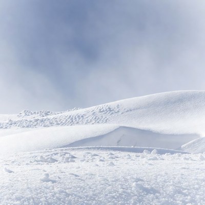 Snowy Hills in Winter Landscape