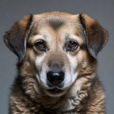 Close-up of brown German Shepherd dog