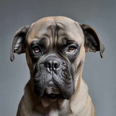 Boxer dog close-up portrait