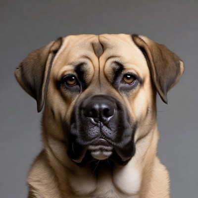 Fawn Boxer Dog Portrait