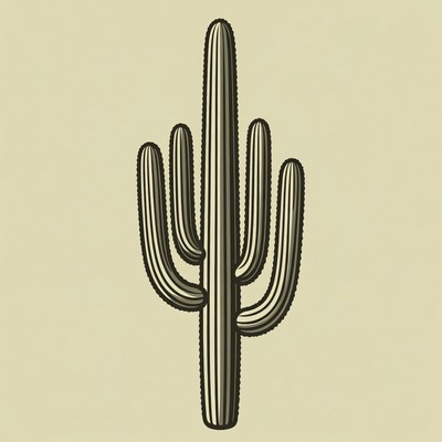 Tall cactus illustration