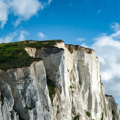 White Cliffs with Green Grass