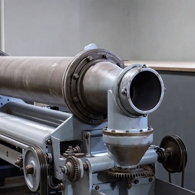 Vintage Industrial Machine with Large Cylinder