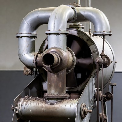 Vintage Industrial Steam Engine