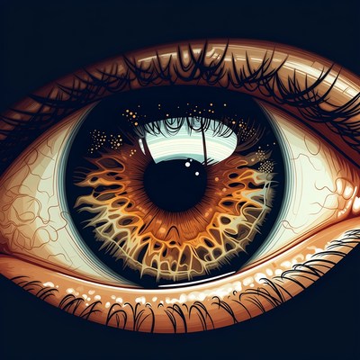Detailed Brown Eye Illustration