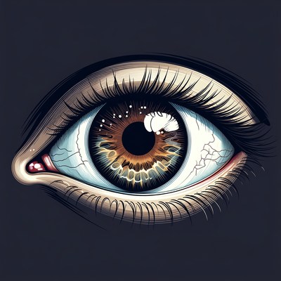Detailed Brown Eye Illustration