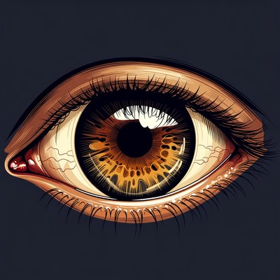 Detailed Brown Eye Illustration