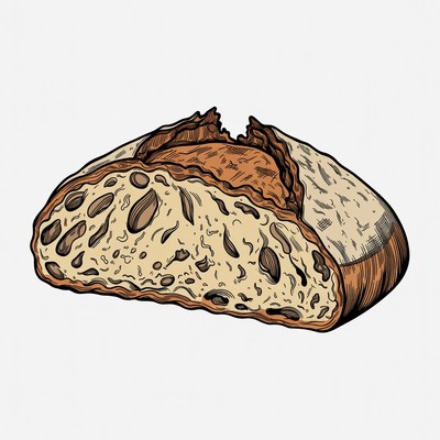 Sliced Artisan Bread Loaf