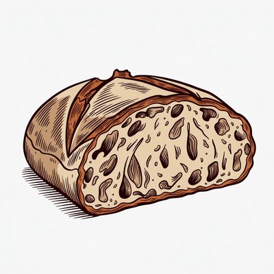 Sliced Artisan Bread Loaf