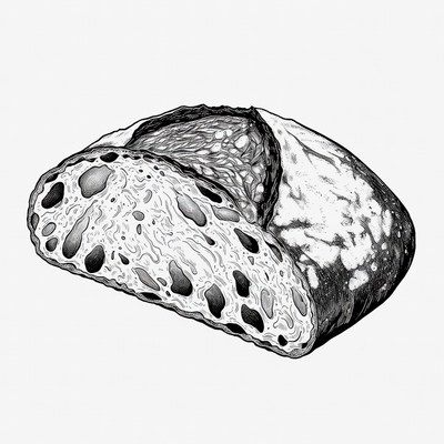 Sliced Bread Loaf Illustration