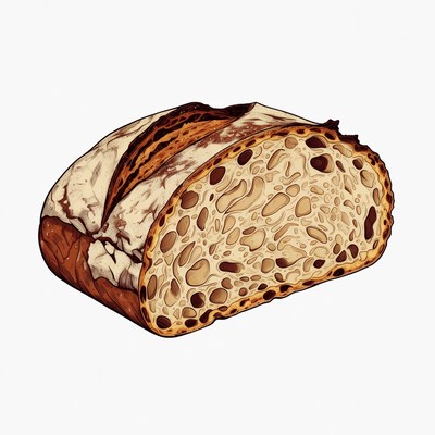 Sliced Artisan Bread Loaf