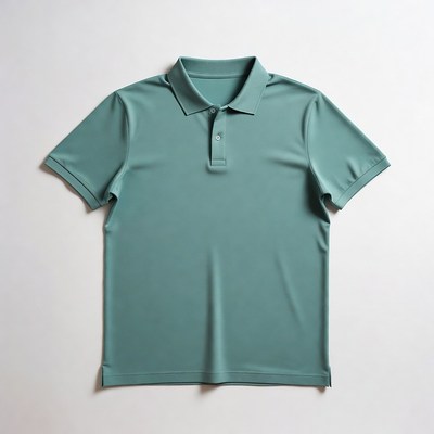 Teal Polo Shirt Isolated