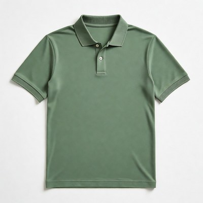 Green Polo Shirt Isolated
