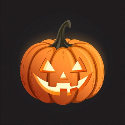 Carved Jack-o'-lantern Pumpkin