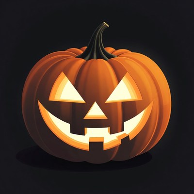 Carved Jack-o'-lantern Pumpkin