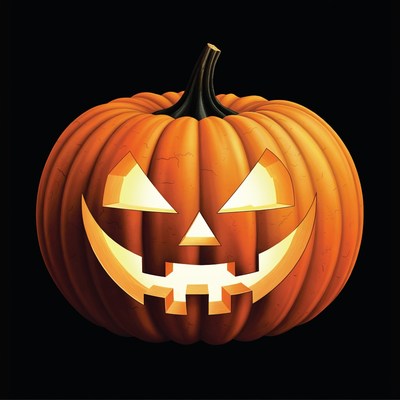Carved Jack-o'-lantern Pumpkin