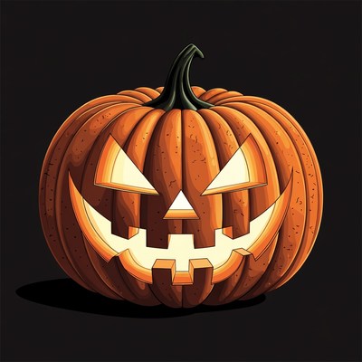 Jack-o'-lantern pumpkin illustration