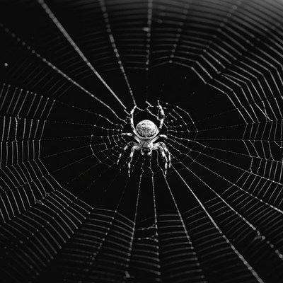 Spider on web
