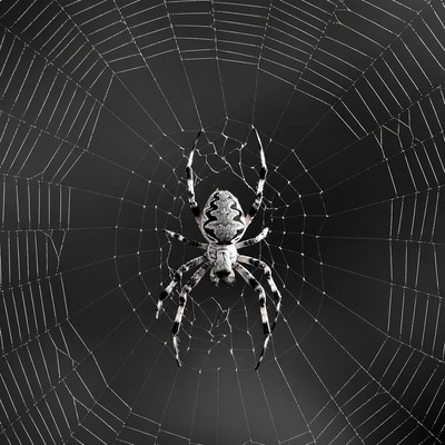Spider on web