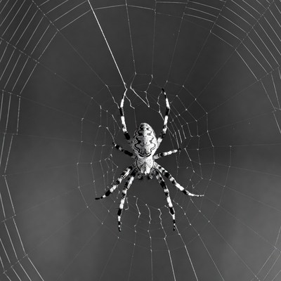 Spider on web