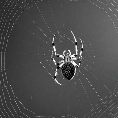 Spider on web