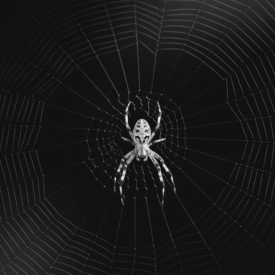 Spider on web
