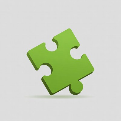 Green puzzle piece illustration
