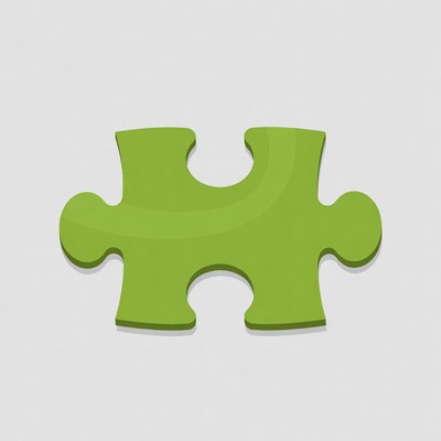 Green puzzle piece illustration