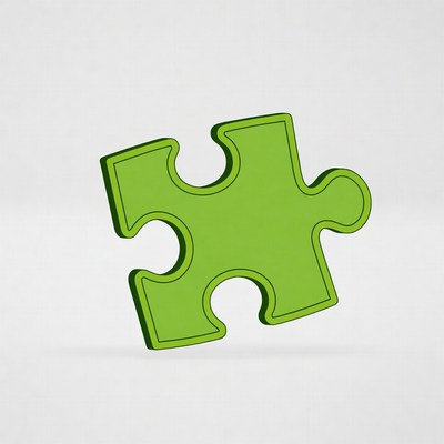 Green puzzle piece