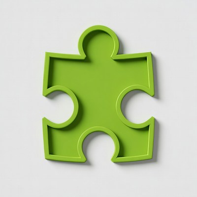 Green puzzle piece