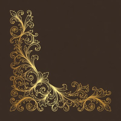 Gold Ornate Corner Design