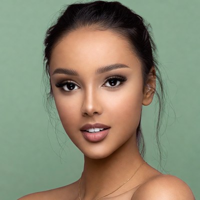 Beautiful Asian woman close-up portrait