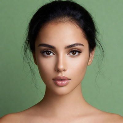 Beautiful woman with dark hair