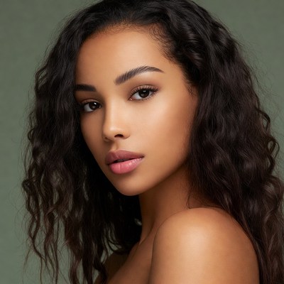 Beautiful African-American woman close-up