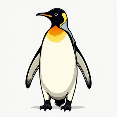 King Penguin Illustration