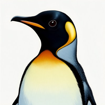 Close-up Emperor Penguin Portrait