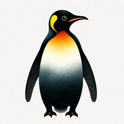 Cartoon Emperor Penguin Illustration