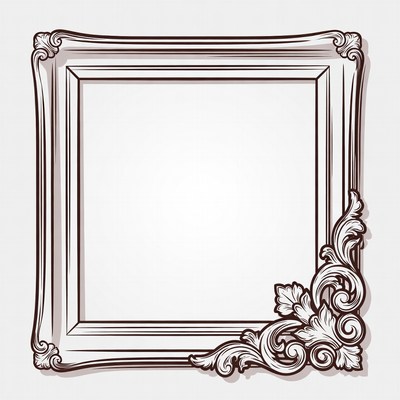 Ornate Empty Picture Frame